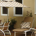 Chaise Cushions with Matching Pillows & Umbrella