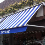 Striped & Painted Retractable Awning